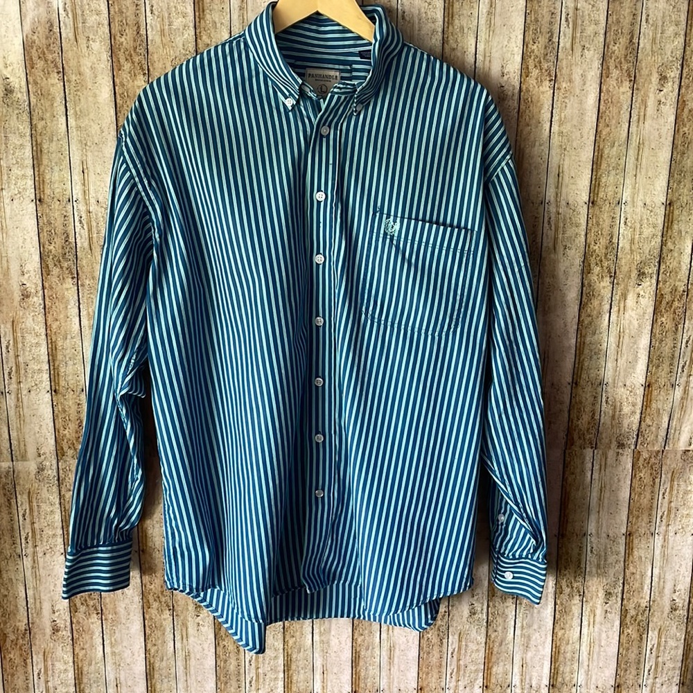 Mens panhandle long sleeve button down shirt. Size large. Gently used.